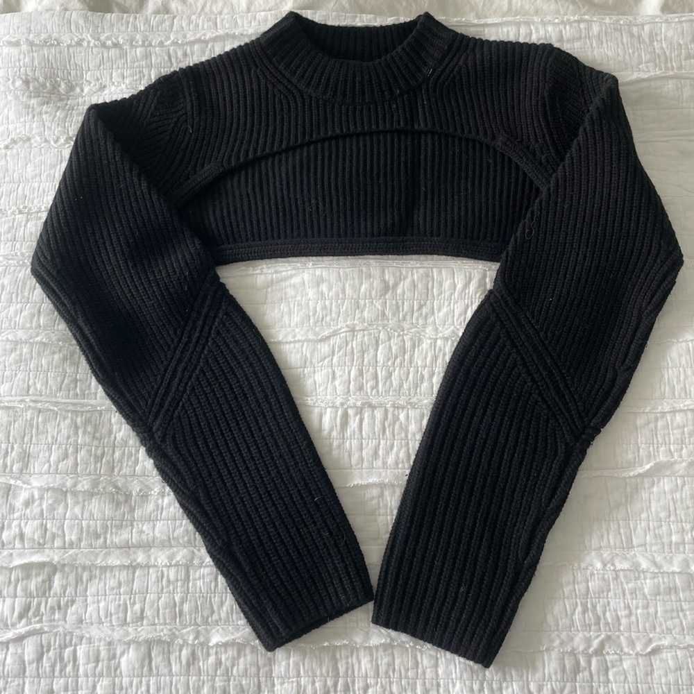 & Other Stories Black Shrug Sweater